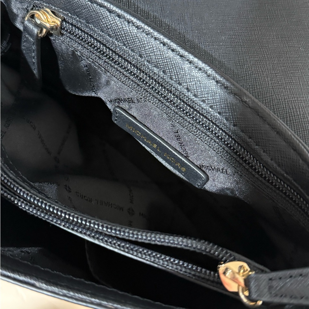 Michael Kors Black Crossbody Bag with Gold Accents - Picture 4 of 4